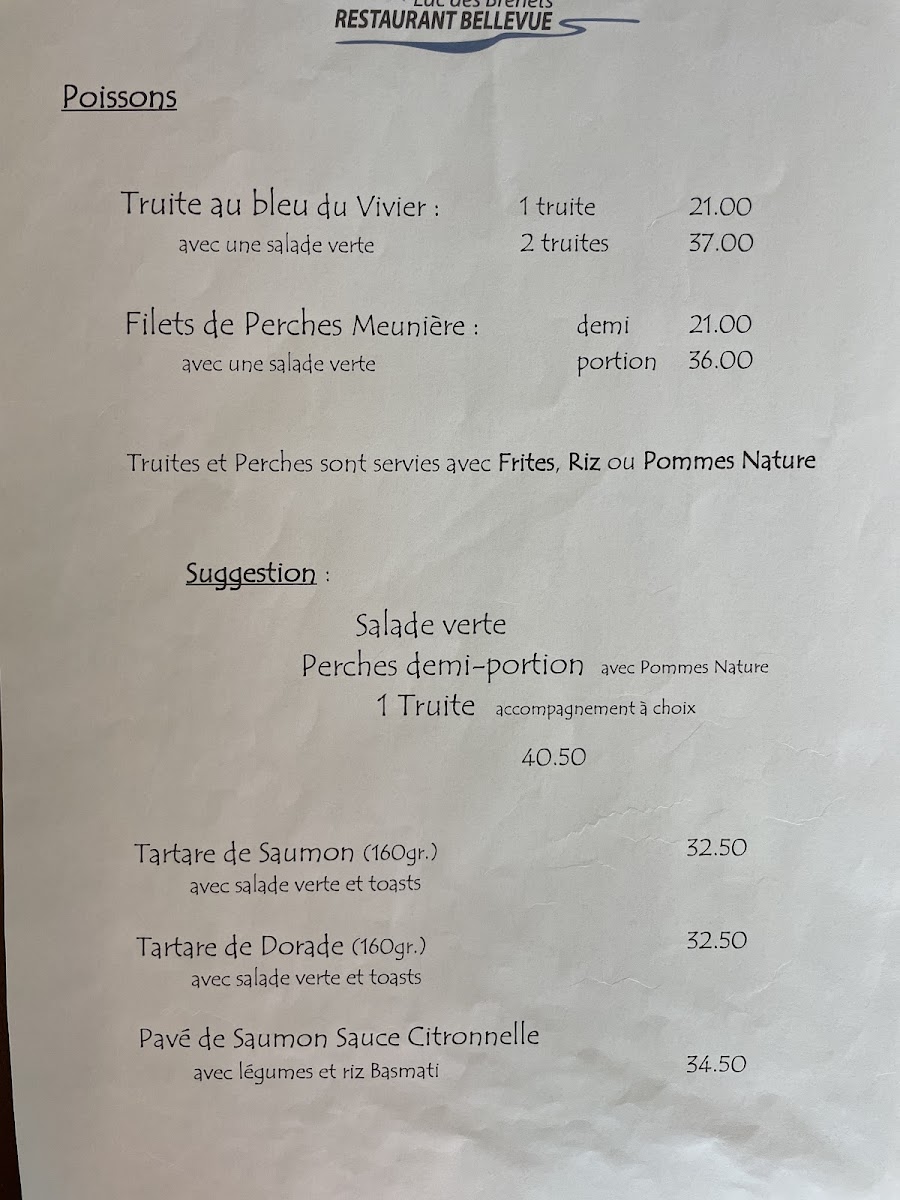 Menu Restaurant Bellevue-1